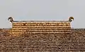 A "smoke outlet" in a reconstruction of a Viking longhouse at the Ancient Technology Centre, Cranborne, England