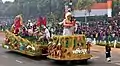 A tableau showing the motif of a Maiba, on the Republic Day of India in New Delhi