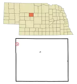 Location of Seneca, Nebraska