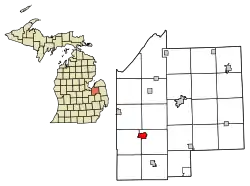Location of Vassar, Michigan