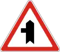 Minor road on left