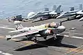 An EA-6B of VAQ-134 landing on USS George H.W. Bush in 2014