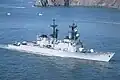 USS Paul F. Foster off San Francisco on 12 October 1985