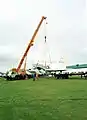 A C-117D being moved from NAS Keflavik to the Aviation Museum of Iceland.