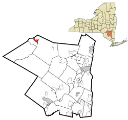 Location in Ulster County and the state of New York.