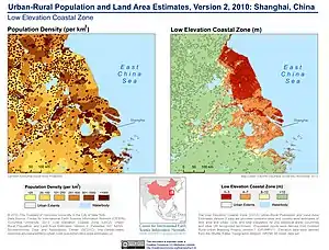 Population density and elevation above sea level