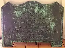 Old York Road bronze tablet