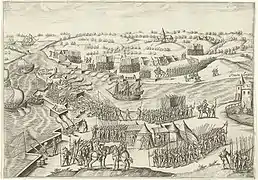 Defense of the Fort Noordam in 1590 against the Spanish army