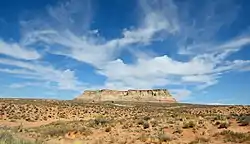 LeChee Rock (the namesake of LeChee),as viewed from Arizona State Route 98 east of LeChee,October 2012