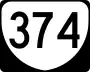 State Route 374 marker