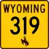 Wyoming Highway 319 marker