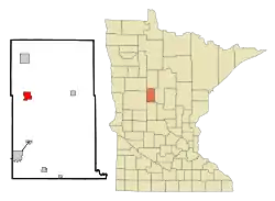 Location of Sebeka, Minnesota