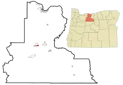 Location of Wamic, Oregon