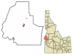 Location of Midvale in Washington County, Idaho.