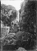 Waterfall at Te Wairoa, near Rotorua 1908
