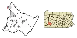 Location of Arnold in Westmoreland County, Pennsylvania.