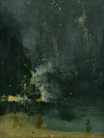James Abbott McNeill Whistler, Nocturne in Black and Gold – The Falling Rocket, c. 1872–1877