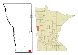 Location of Nashua, Minnesota