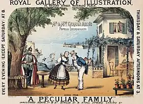 Image 13A Peculiar Family poster at William Brough (writer), by Robert Jacob Hamerton (restored by Adam Cuerden) (from Wikipedia:Featured pictures/Culture, entertainment, and lifestyle/Theatre)