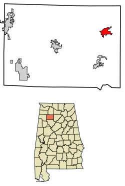 Location of Addison in Winston County, Alabama.