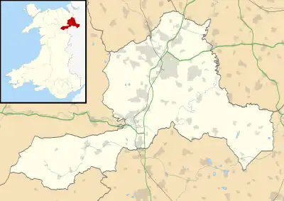 Overton is located in Wrexham