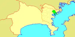 Location of Tsurumi in  Kanagawa
