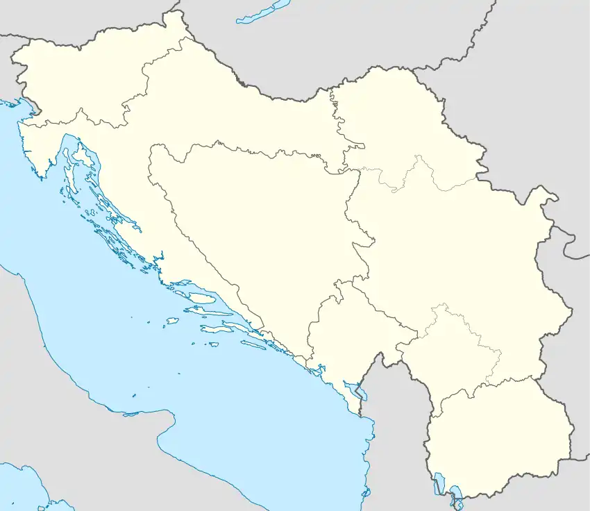 2017–18 ABA League First Division is located in Yugoslavia