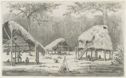 Drawing of Kalebaskreek (circa 1880) by the Dutch Roman Catholic priest Arnoldus Borret (1848-1888)