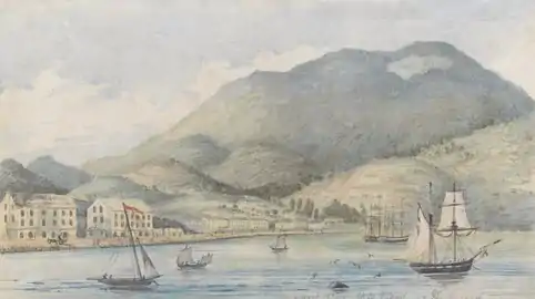 A View of Hobart, Tasmania (1846)Artist: Charles Emilius Gold