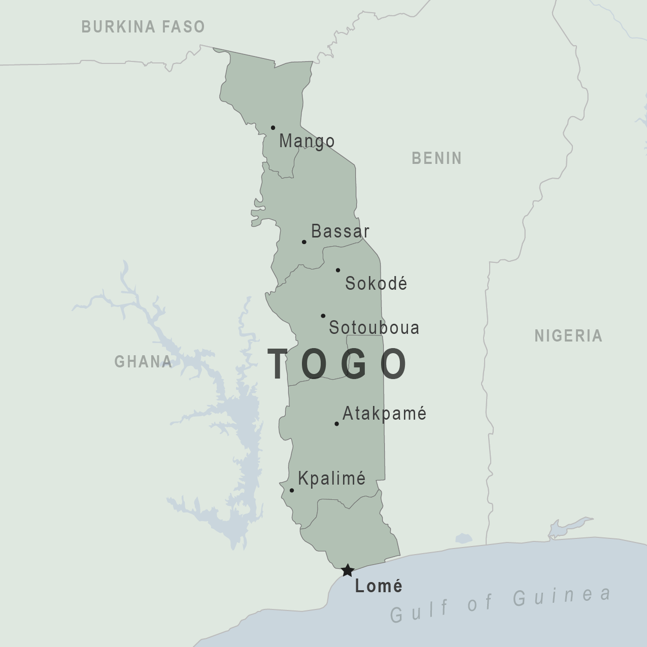 Map - Togo