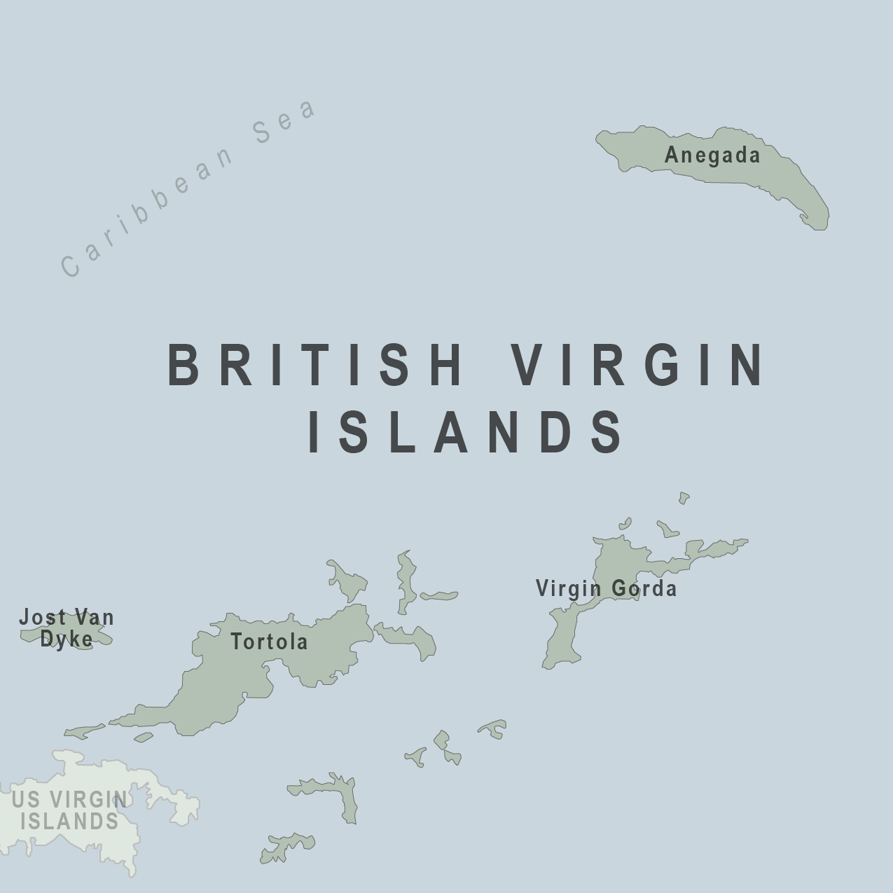 Map - Virgin Islands, British