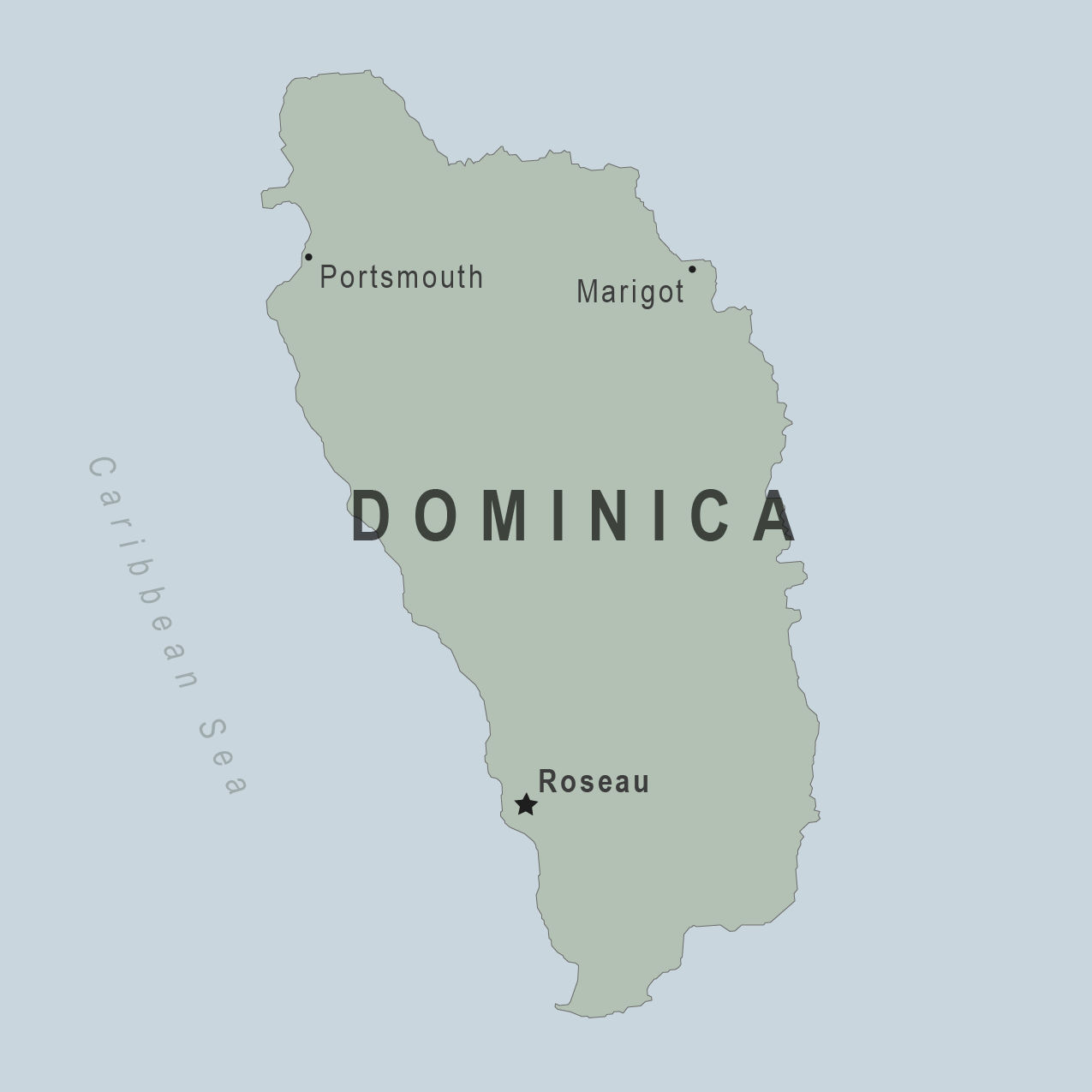 Map - Dominica