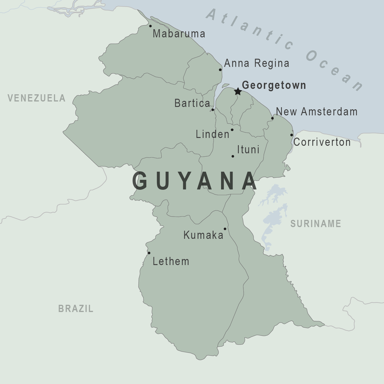 Map - Guyana